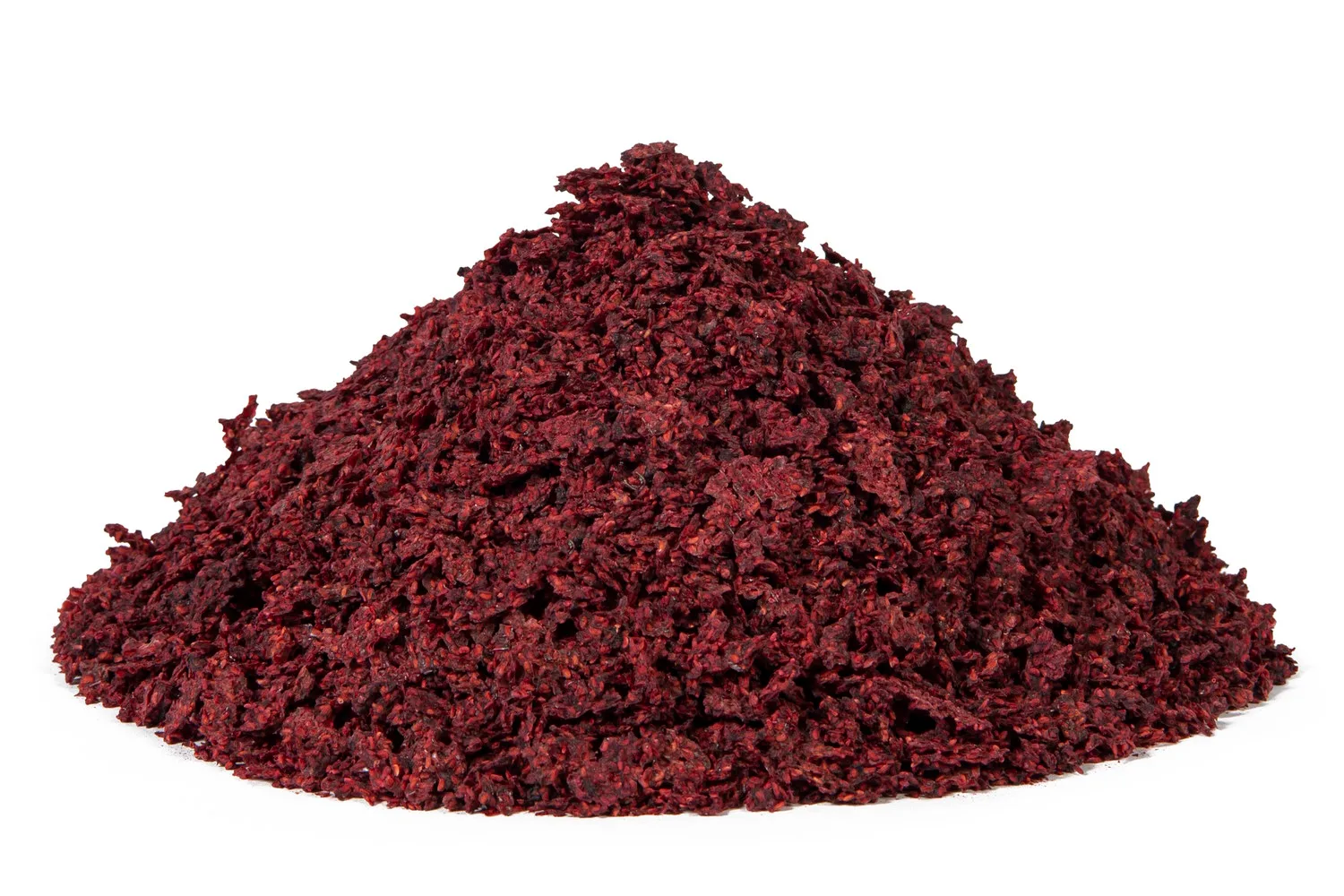 Dehydrated raspberry flakes