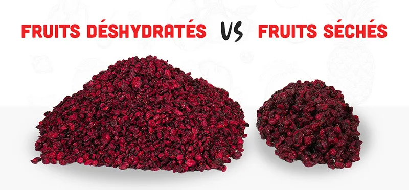Fruits déshydratés vs fruits séchés Fruits déshydratés vs fruits séchés