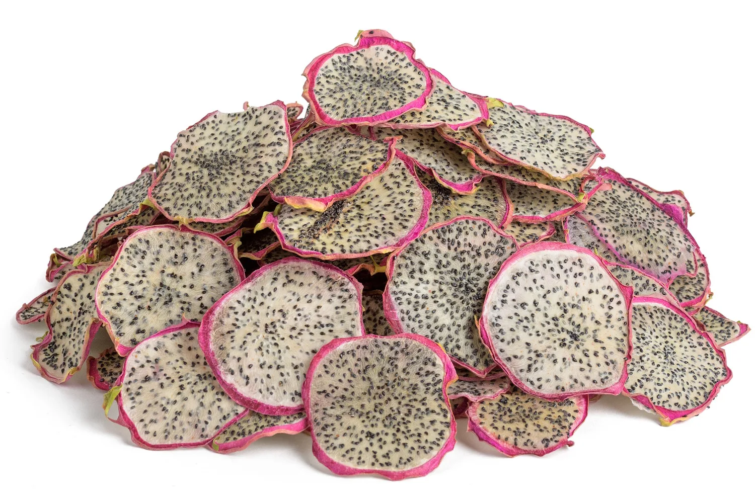 Dehydrated dragon fruit slices