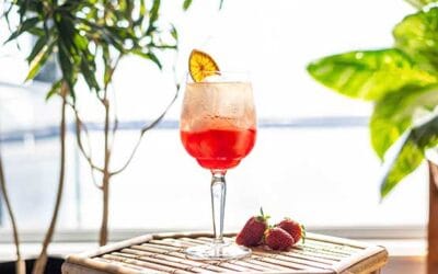 Spritz à la rhubarbe et à la fraise